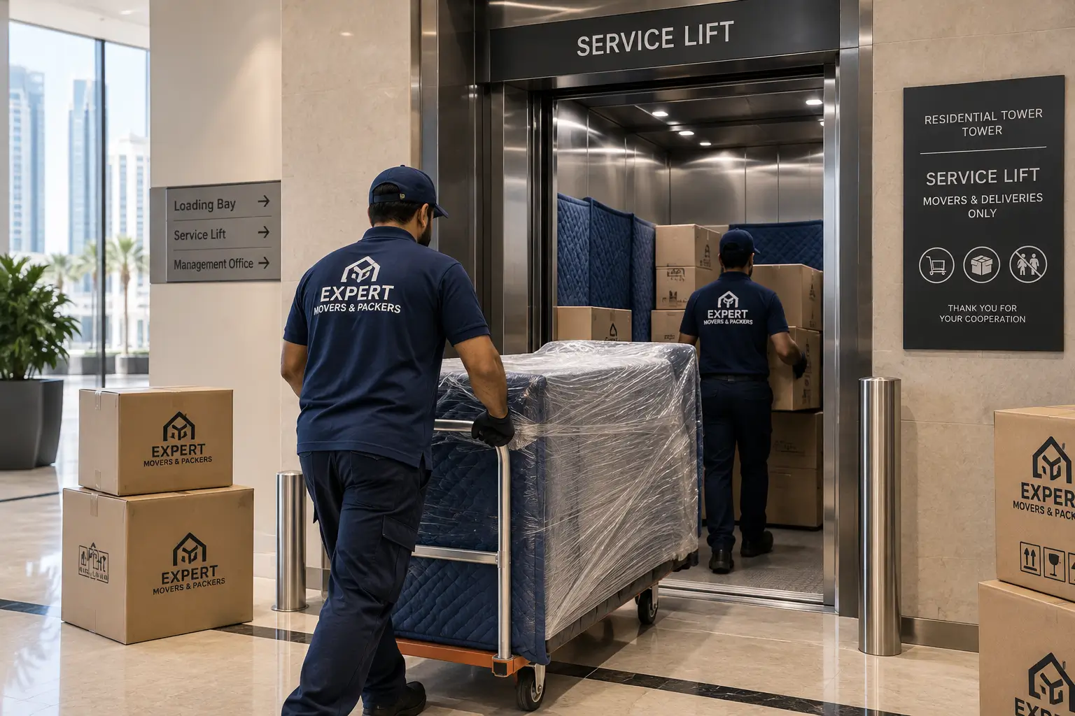 Expert Movers Loading Service Elevator